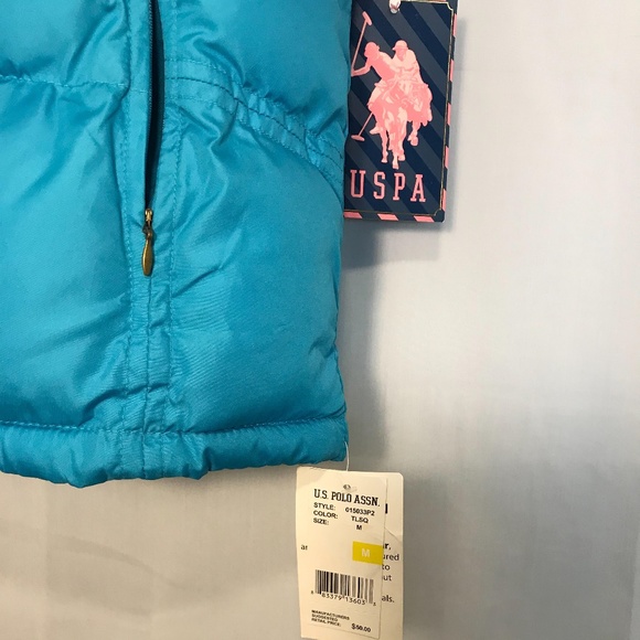 U.S. Polo Assn - Blue Puffer Vest - Size M NWT - Picture 5 of 6